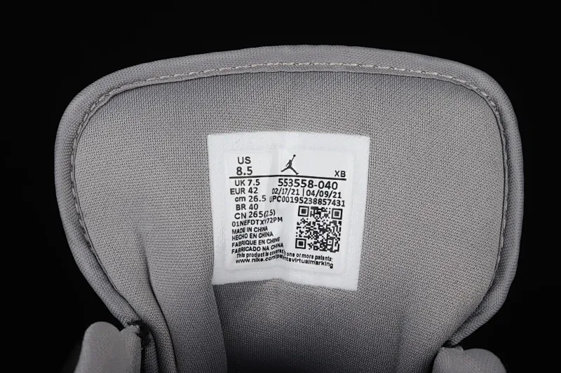 All categories Air Jordan Jordan series basketball shoes Air Jordan 1 Low G version pure original Air Jordan 1 Low AJ1 Joe 1 black and white gray low-top cultural leisure sports sneakers 553558-040